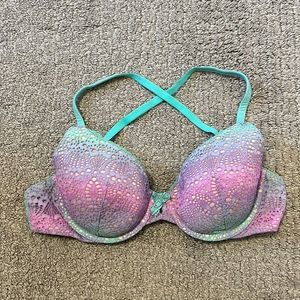 Victoria’s Secret Perfect Coverage Blue/Purple Lacey Bra